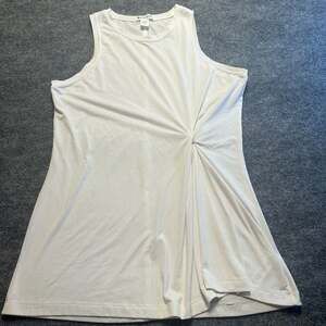 Athleta Radiate Side Twist Sleeveless Activewear Tank Top in White Athleisure